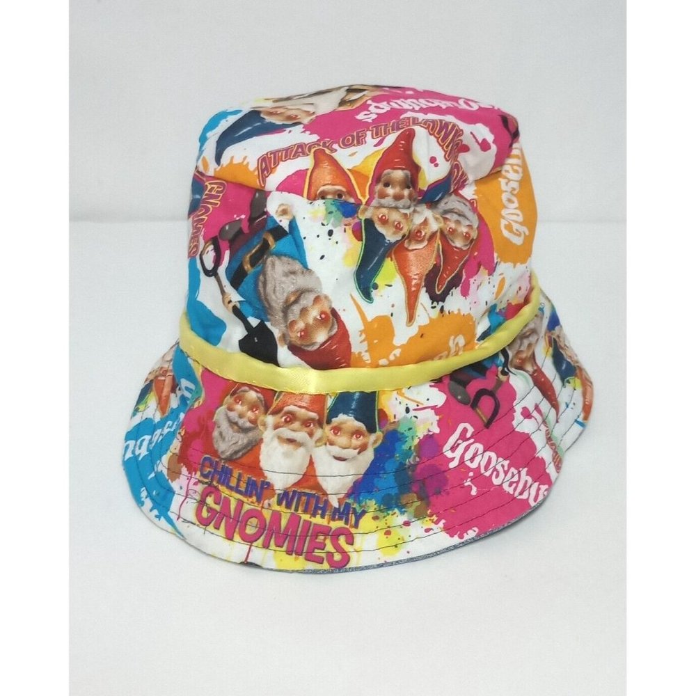 Goosebumps Bucket Hat All Over Print Chilin with my Gnomies One Size Handmade